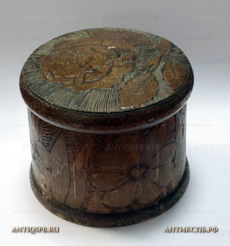 Шкатулка старинная "Роза". Перв. пол. ХХ века. №18703